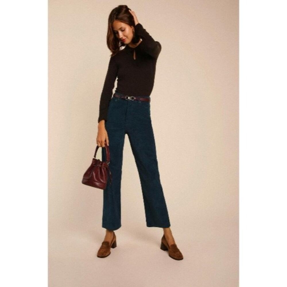 Rouje Paris Yvon Corduroy Pants Denim Blue - 42 / US 8